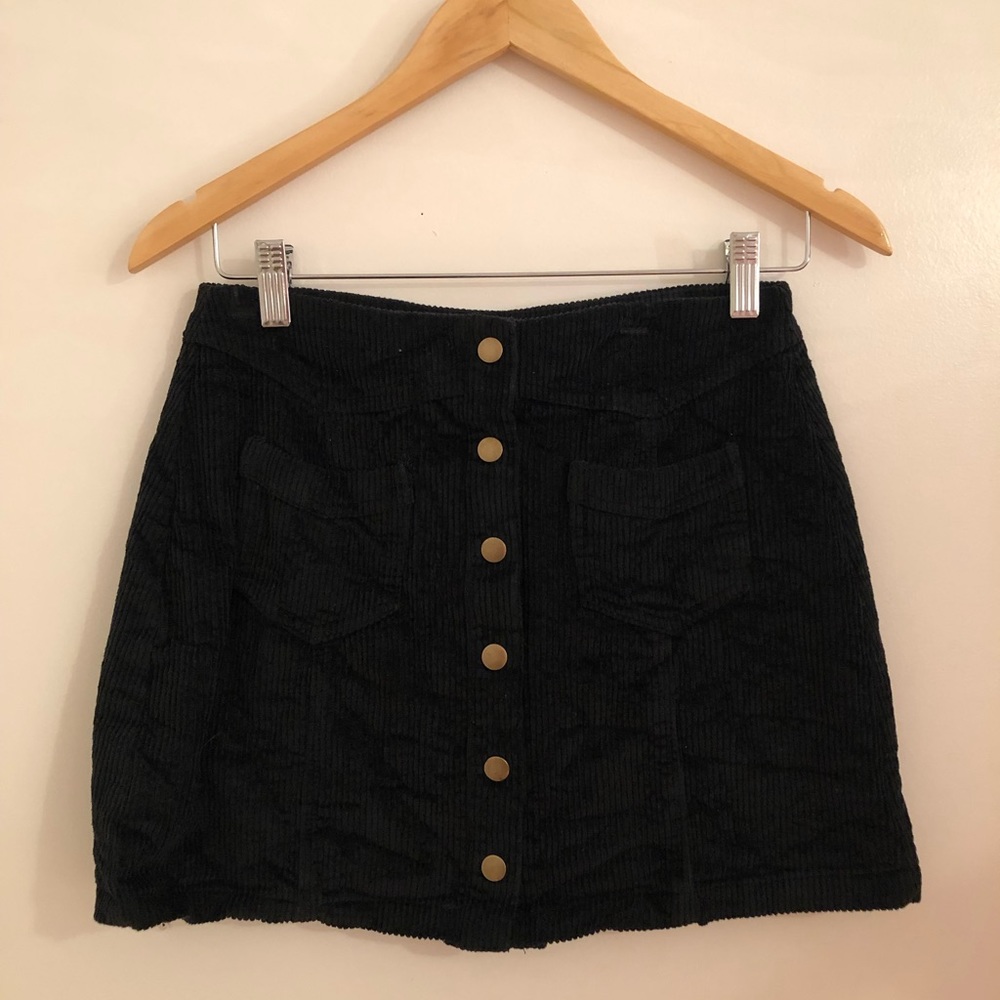 Pink Lily velvet skirt